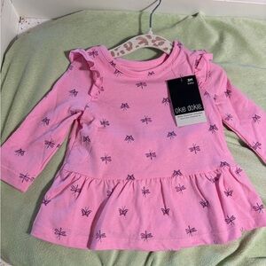 Okie Dokie Pink Dragonfly Long Sleeve Top